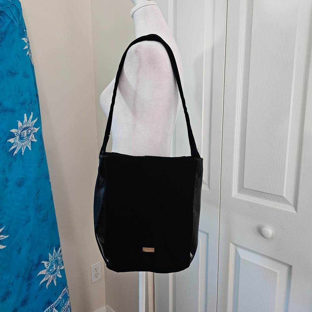 Carolina Herrera Good Girl Black Velvet Shoulder Bag – Top Handle Design